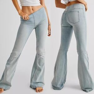 Free People DARK Blue Flared Women Jeans